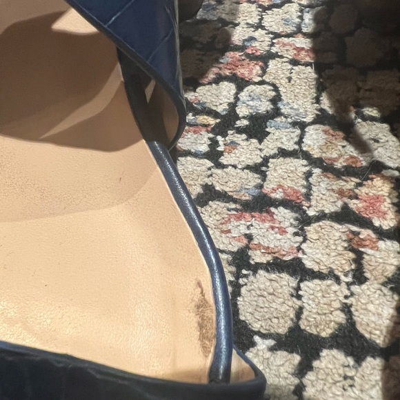 Tommy Hilfiger Women's Sadah Stacked Heel Sandals Slip On Blue 8 and a half M - Picture 6 of 8